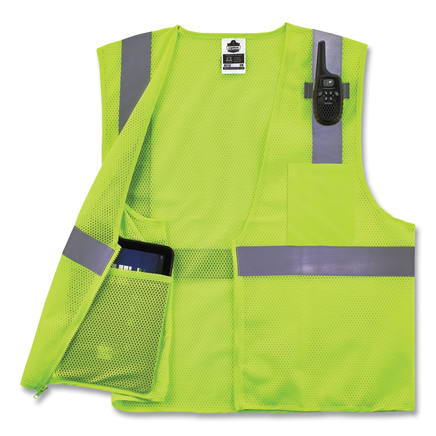 GloWear 8210Z Class 2 Economy Mesh Vest, Polyester, Lime, Small/Medium, Ships in 1-3 Business Days