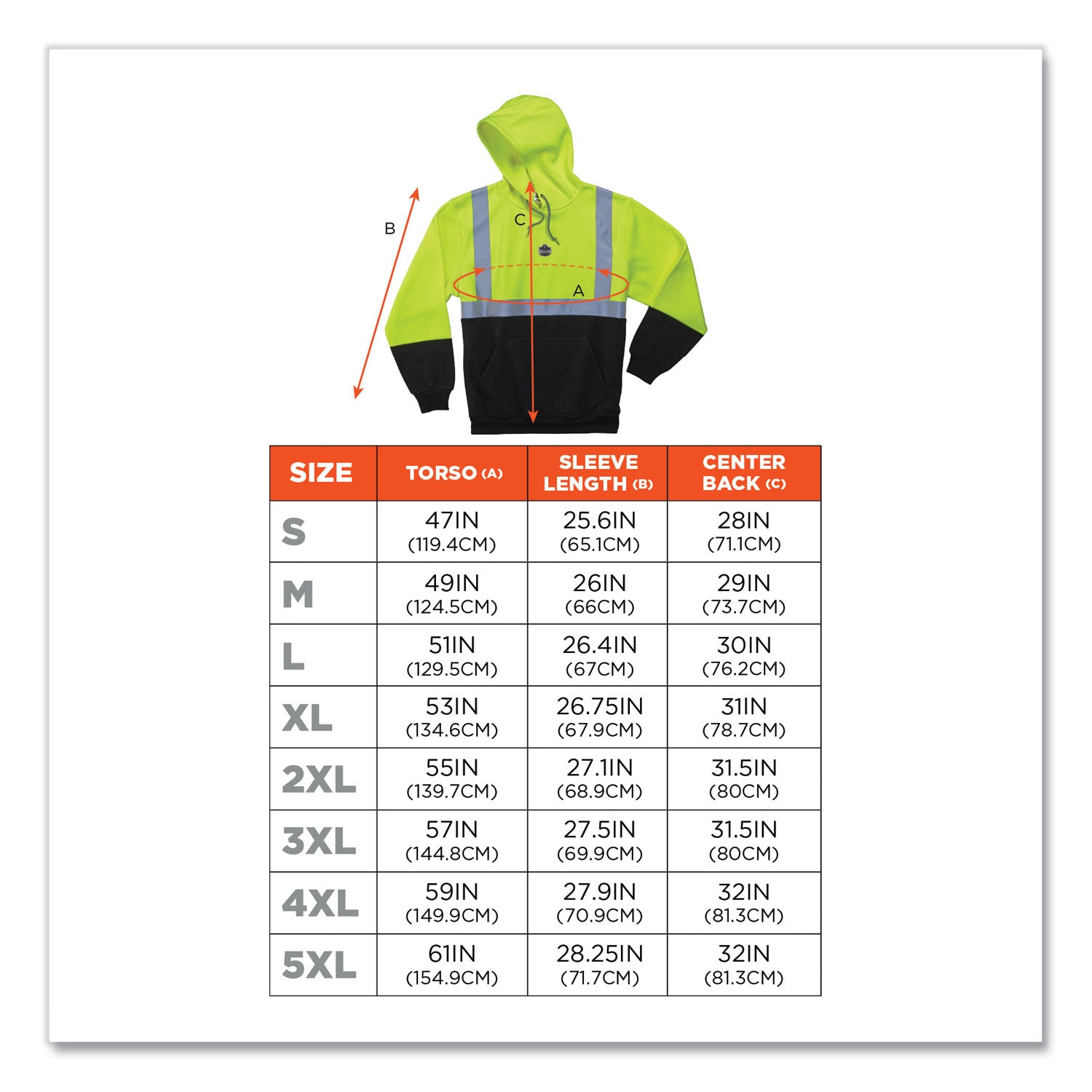 glowear-8293-hi-vis-class-2-hooded-sweatshirt-black-bottom-polar-fleece-small-lime-ships-in-1-3-business-days_ego21682 - 4