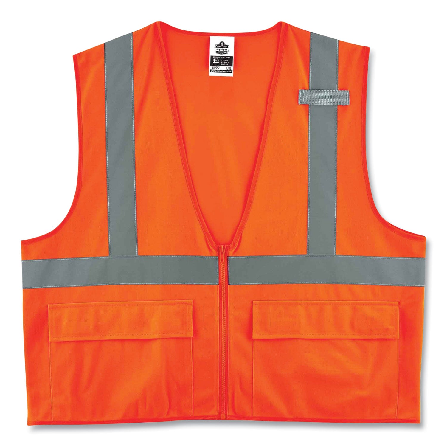 glowear-8225z-class-2-standard-solid-vest-polyester-orange-4x-large-5x-large-ships-in-1-3-business-days_ego21159 - 1