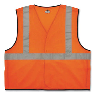 GloWear 8216BA Class 2 Breakaway Mesh ID Holder Vest, Polyester, Large/X-Large, Orange, Ships in 1-3 Business Days