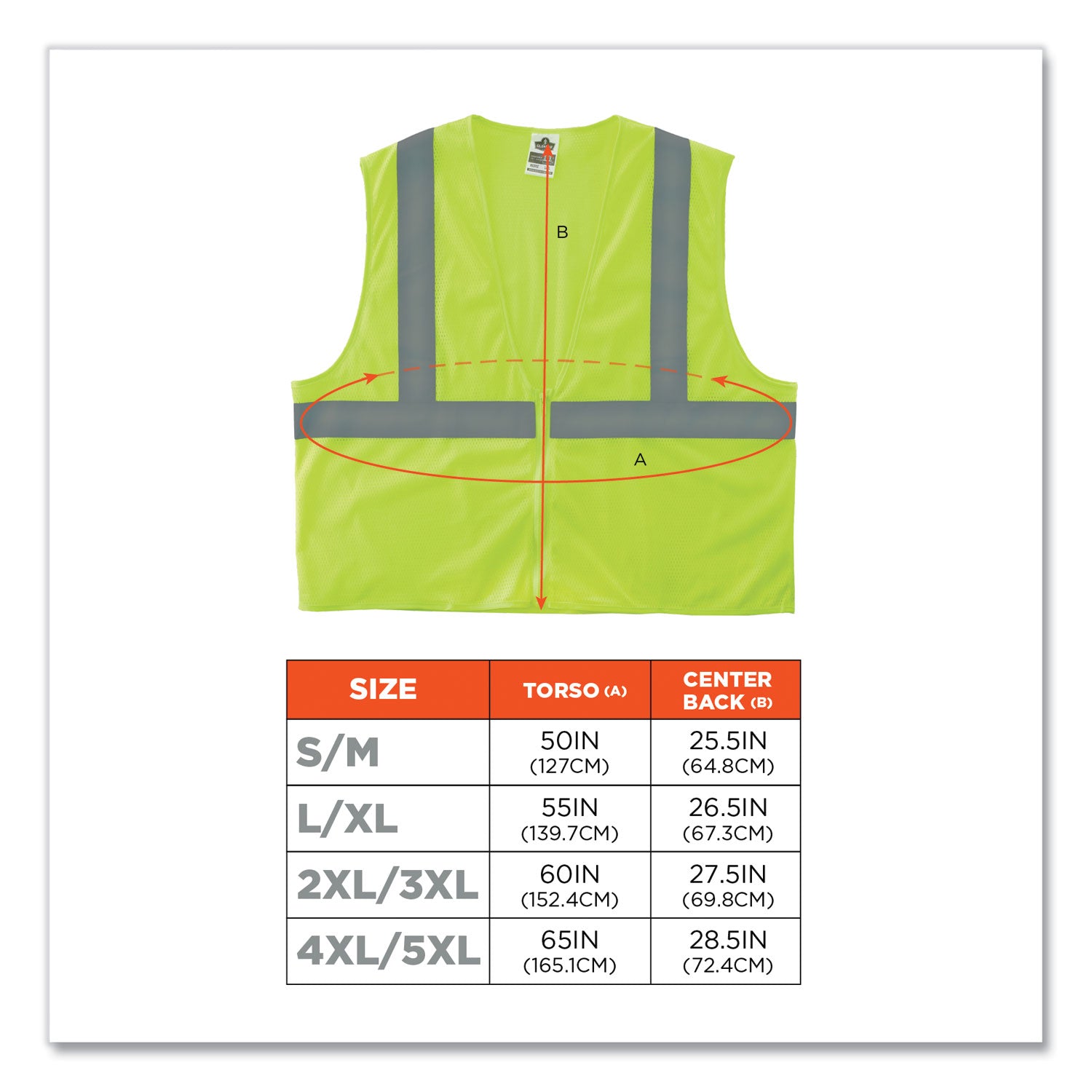 GloWear 8205Z Class 2 Super Economy Mesh Vest, Polyester, Lime, Large/X-Large, Ships in 1-3 Business Days