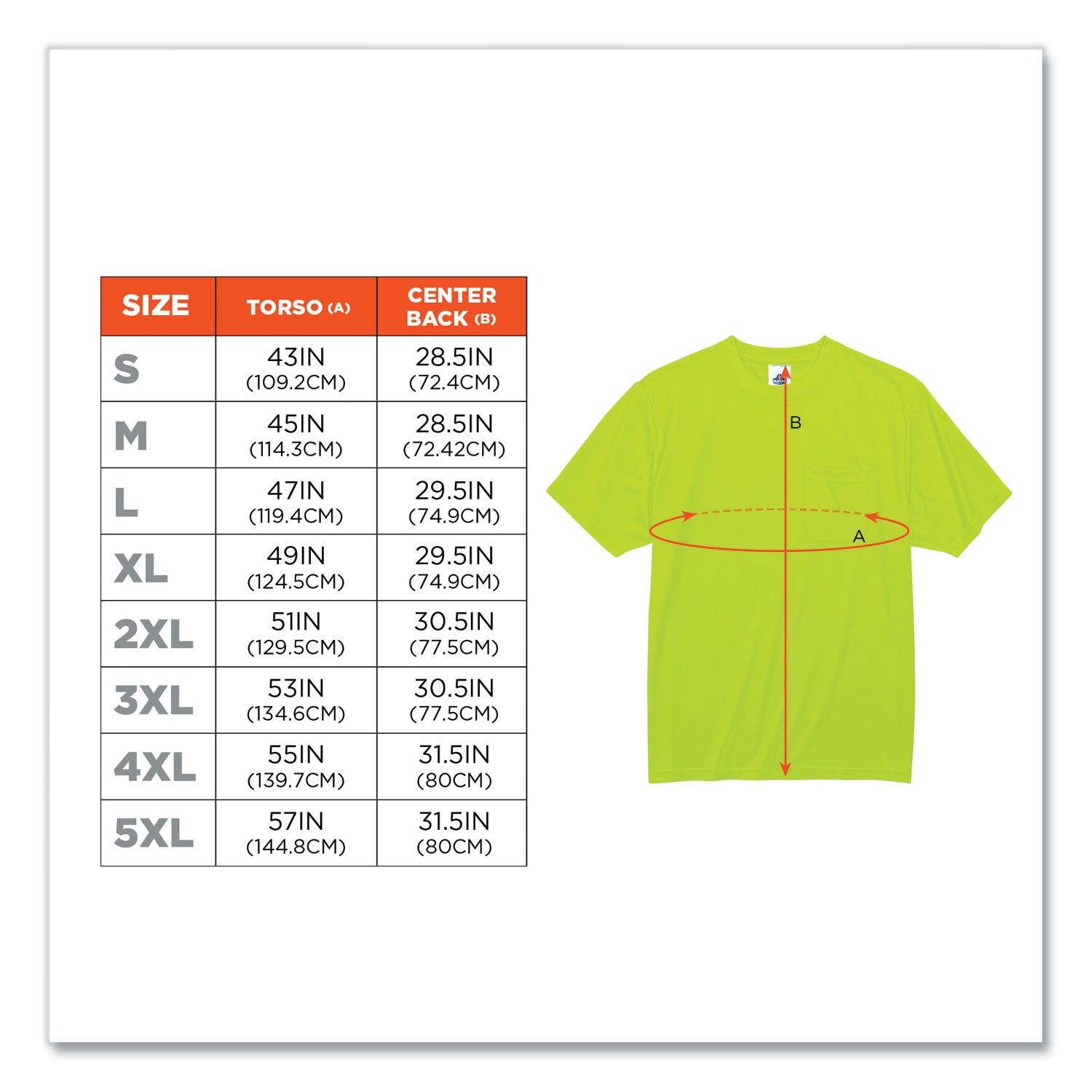 GloWear 8089 Non-Certified Hi-Vis T-Shirt, Polyester, 2X-Large, Lime, Ships in 1-3 Business Days