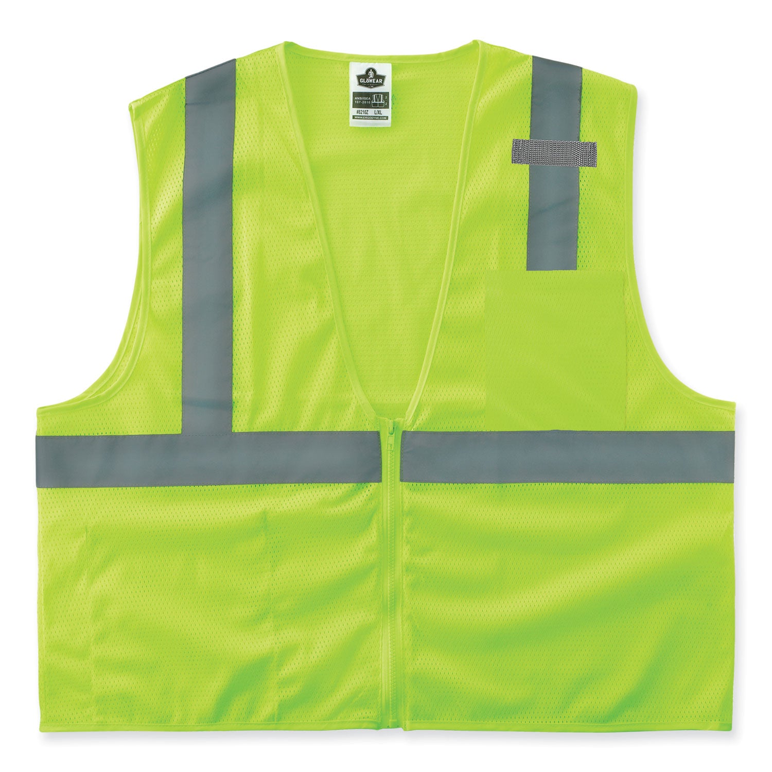 glowear-8210z-class-2-economy-mesh-vest-polyester-lime-4x-large-5x-large-ships-in-1-3-business-days_ego21059 - 1