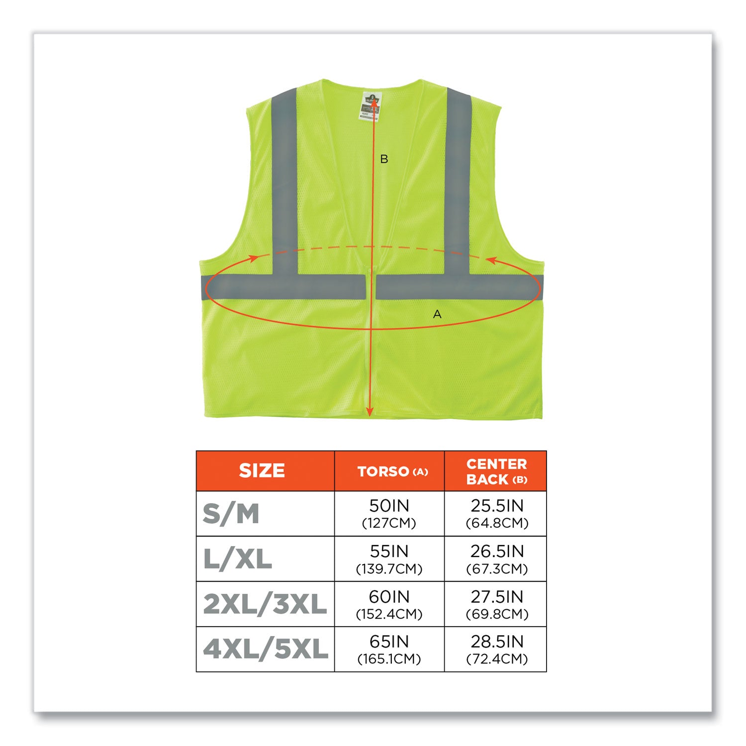 GloWear 8205Z Class 2 Super Economy Mesh Vest, Polyester, Lime, 2X-Large/3X-Large, Ships in 1-3 Business Days