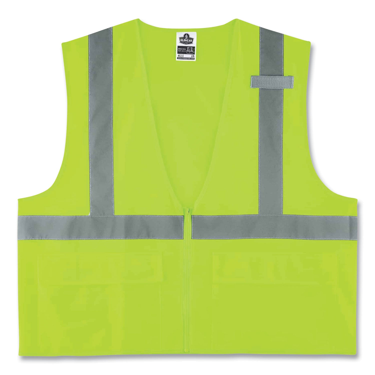 glowear-8225z-class-2-standard-solid-vest-polyester-lime-small-medium-ships-in-1-3-business-days_ego21163 - 1