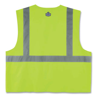 GloWear 8225HL Class 2 Standard Solid Hook and Loop Vest, Polyester, Lime, 2X-Large/3X-Large, Ships in 1-3 Business Days