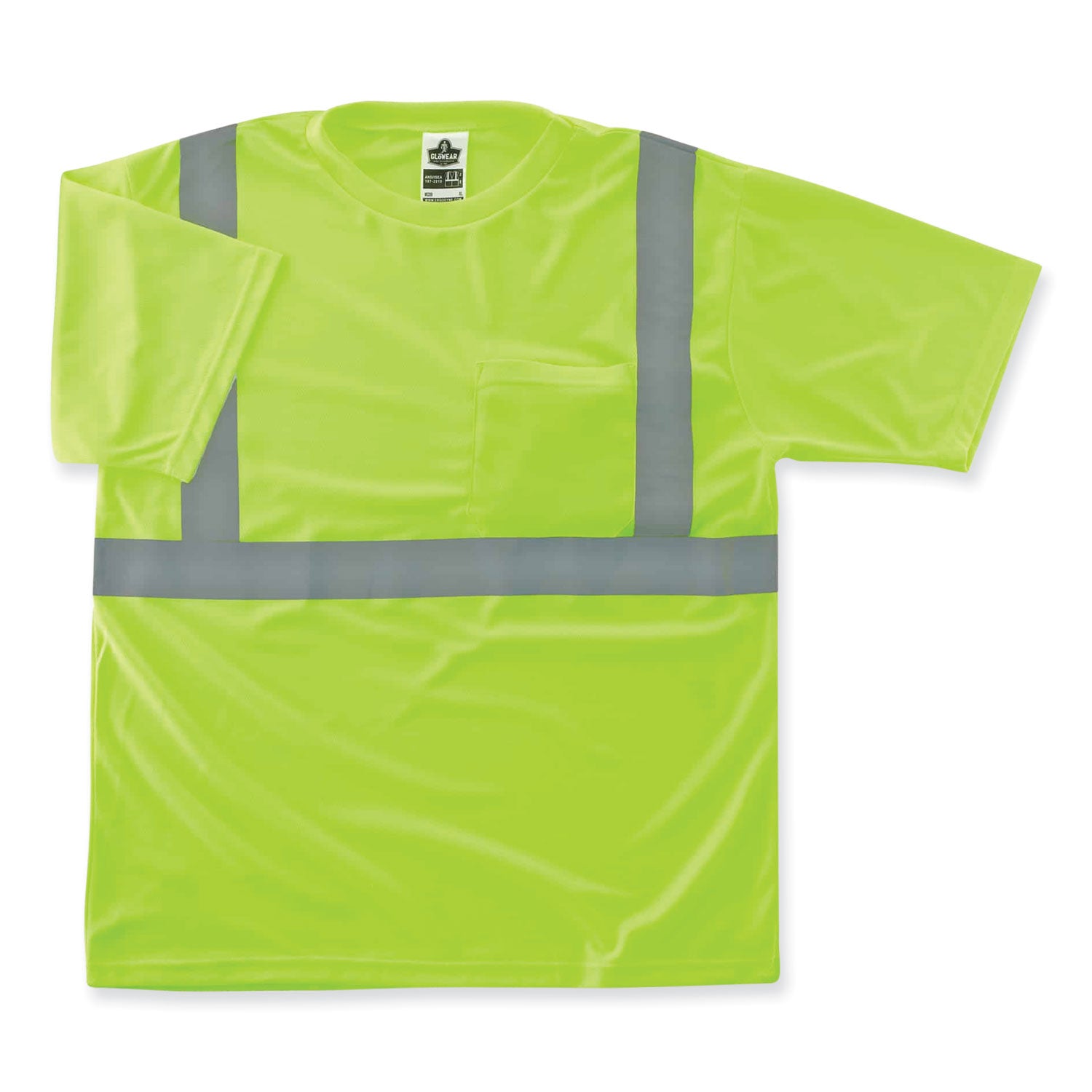 glowear-8289-class-2-hi-vis-t-shirt-polyester-lime-medium-ships-in-1-3-business-days_ego21503 - 1