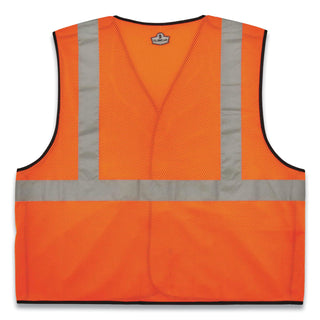 GloWear 8216BA Class 2 Breakaway Mesh ID Holder Vest, Polyester, Small/Medium, Orange, Ships in 1-3 Business Days