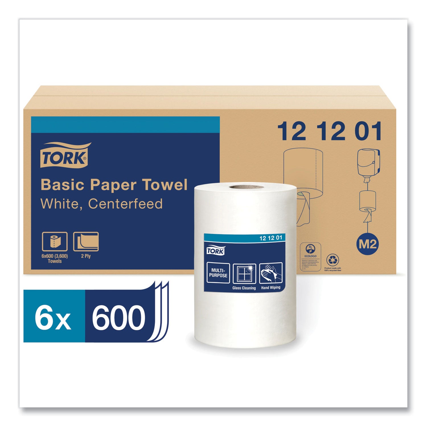 advanced-centerfeed-hand-towel-2-ply-9-x-118-white-600-roll-6-carton_trk121201 - 2