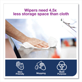 Paper Wiper Plus, 9.8 x 15.2, White, 300/Roll, 2 Rolls/Carton