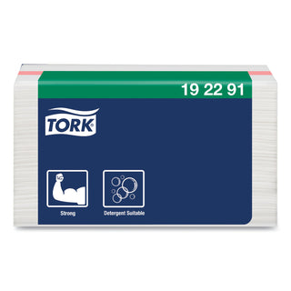 Small Pack Foodservice Cloth, 1-Ply, 11.75 x 14.75, Unscented, White with Red Stripe, 50/Poly Pack, 4 Packs/Carton