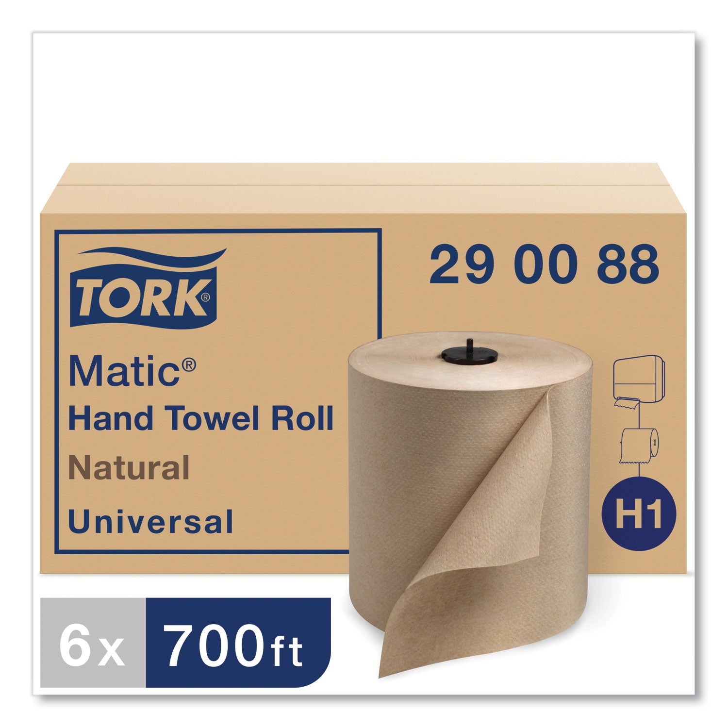 matic-hardwound-roll-towel-1-ply-77-x-700-ft-natural-857-roll-6-rolls-carton_trk290088 - 2