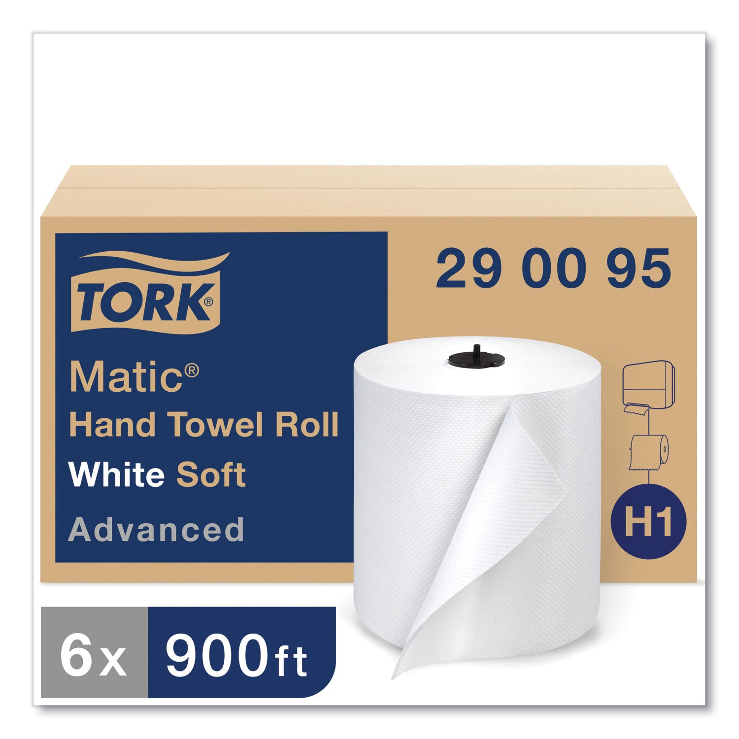 advanced-matic-hand-towel-roll-1-ply-77-x-900-ft-white-6-rolls-carton_trk290095 - 2