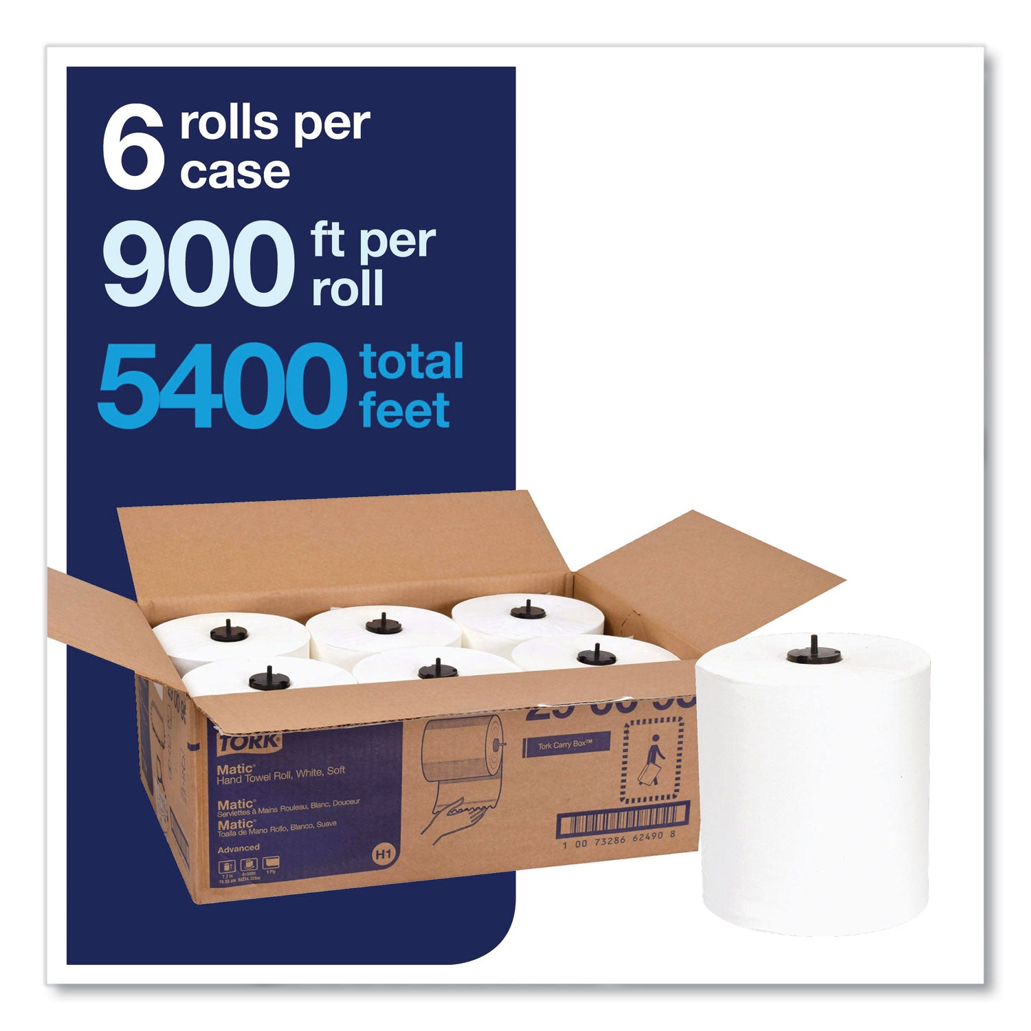 advanced-matic-hand-towel-roll-1-ply-77-x-900-ft-white-6-rolls-carton_trk290095 - 3