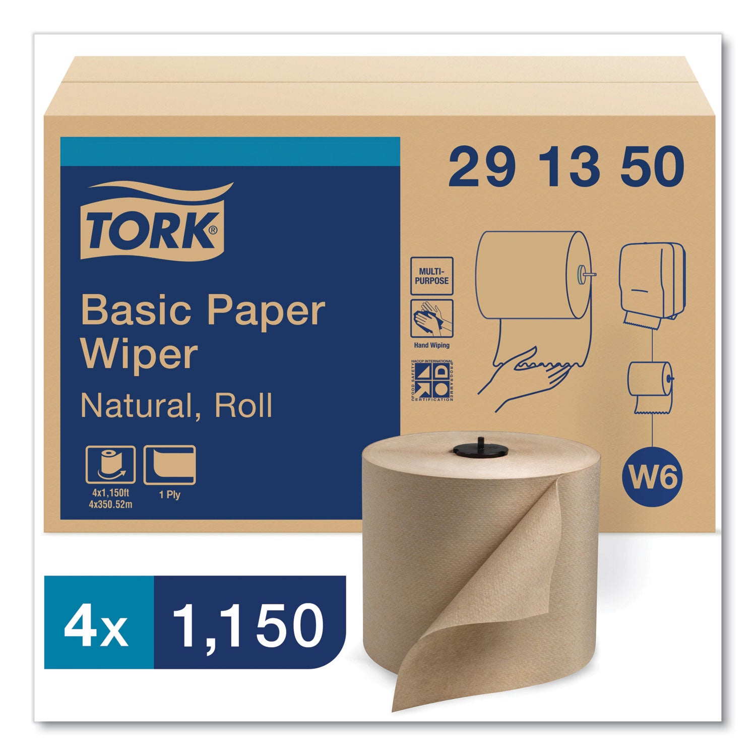 basic-paper-wiper-roll-towel-1-ply-768-x-1150-ft-natural-4-rolls-carton_trk291350 - 2