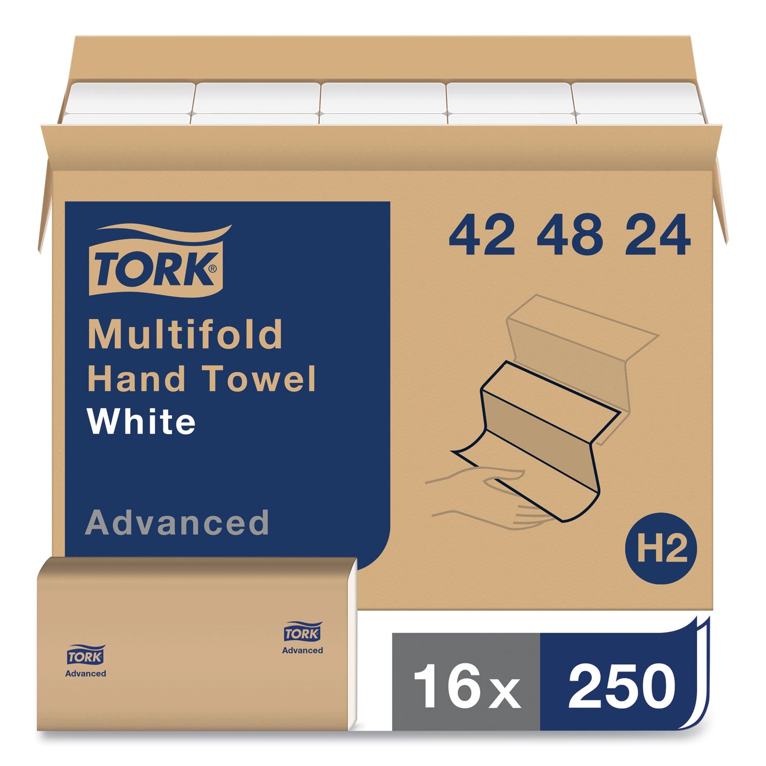 advanced-multifold-hand-towel-1-ply-9-x-95-white-250-pack-16-packs-carton_trk424824 - 2