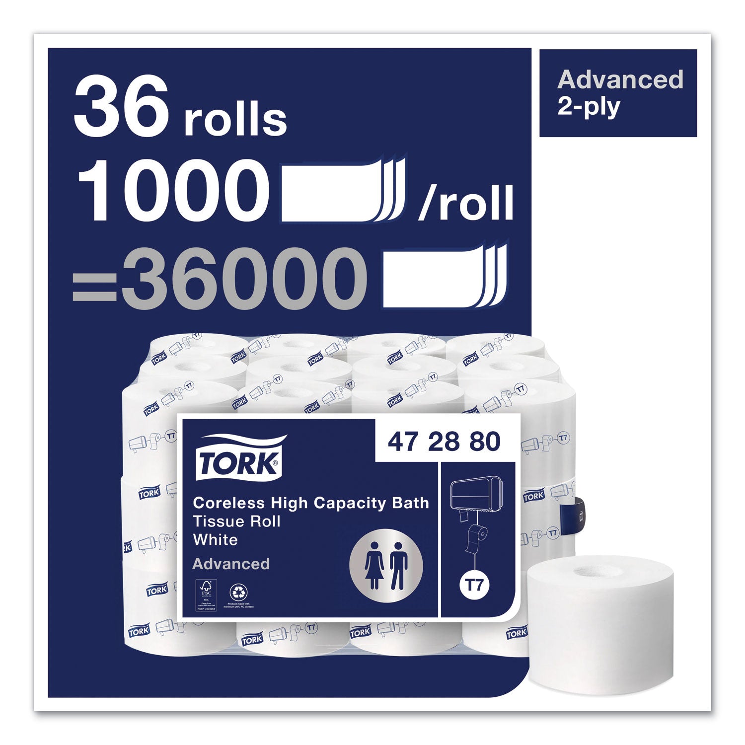 advanced-high-capacity-bath-tissue-septic-safe-2-ply-coreless-white-1000-sheets-roll-36-rolls-carton_trk472880 - 3