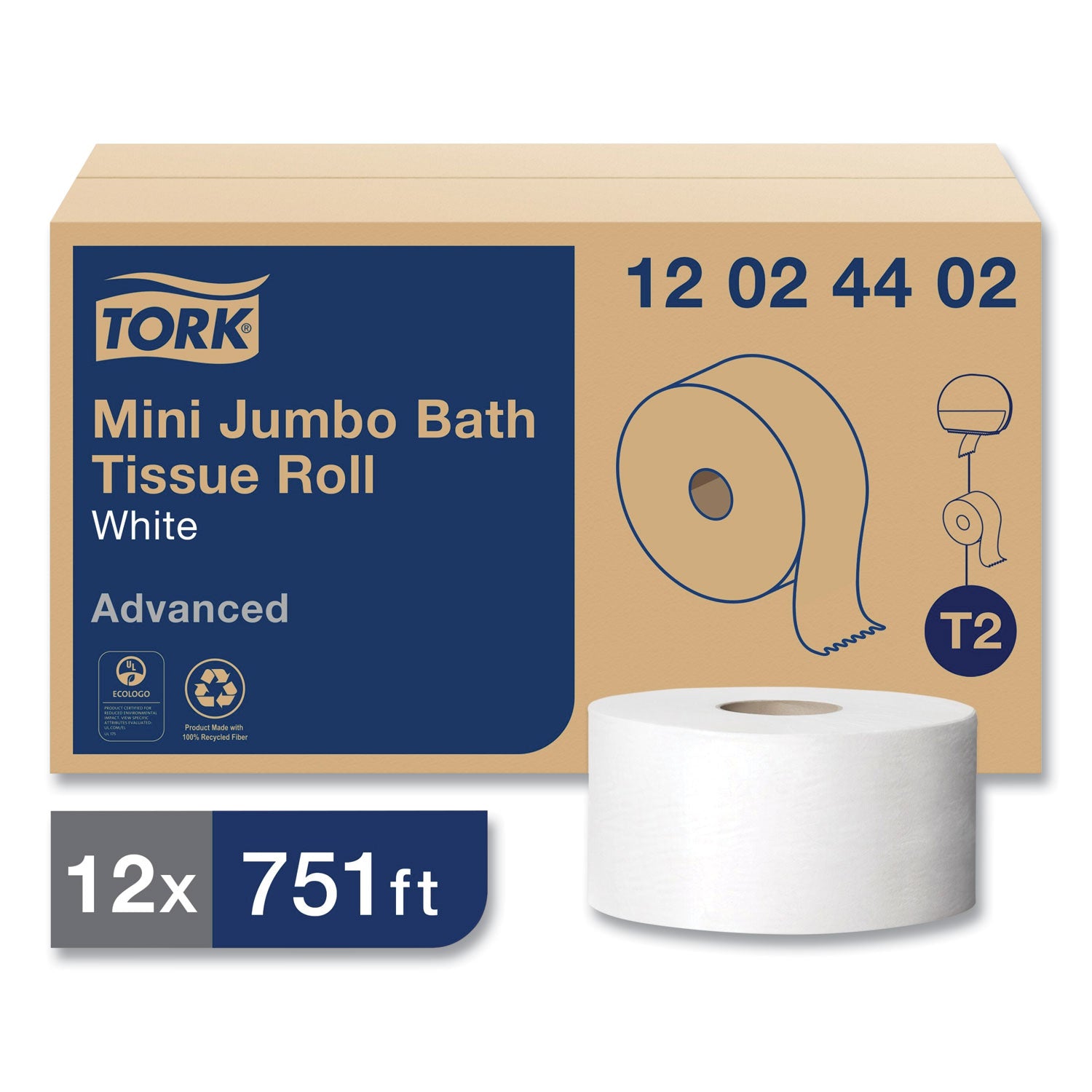 advanced-mini-jumbo-roll-bath-tissue-septic-safe-2-ply-white-348-x-751-ft-12-rolls-carton_trk12024402 - 2