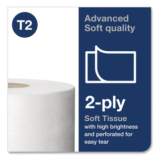 Advanced Mini-Jumbo Roll Bath Tissue, Septic Safe, 2-Ply, White, 3.48" x 751 ft, 12 Rolls/Carton