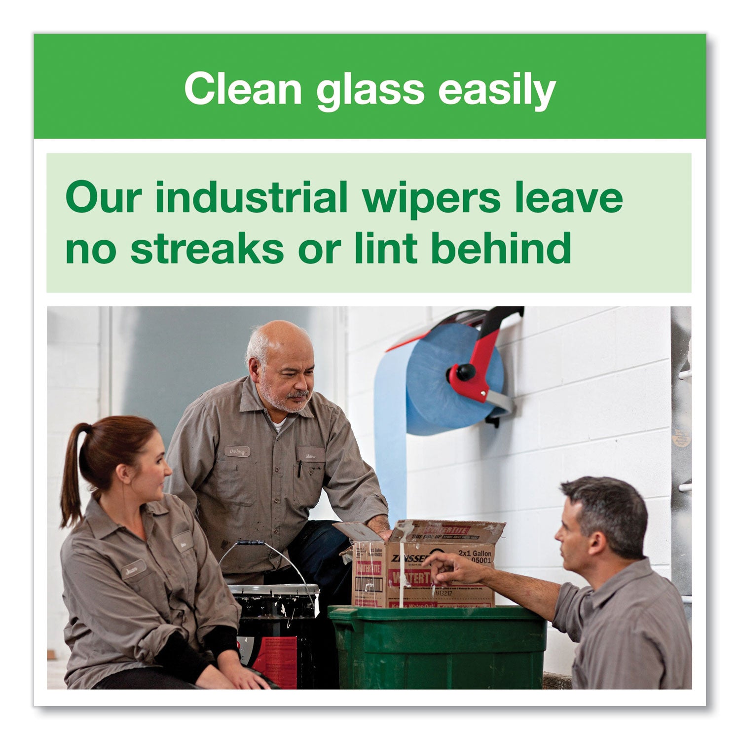Industrial Paper Wiper, 4-Ply, 11 x 15.75, Unscented, Blue, 375 Wipes/Roll, 2 Rolls/Carton