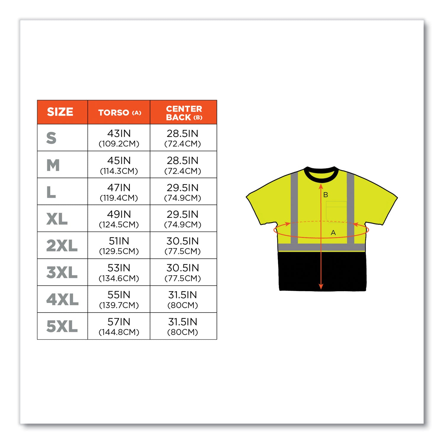 glowear-8289bk-class-2-hi-vis-t-shirt-with-black-bottom-5x-large-lime-ships-in-1-3-business-days_ego22509 - 2