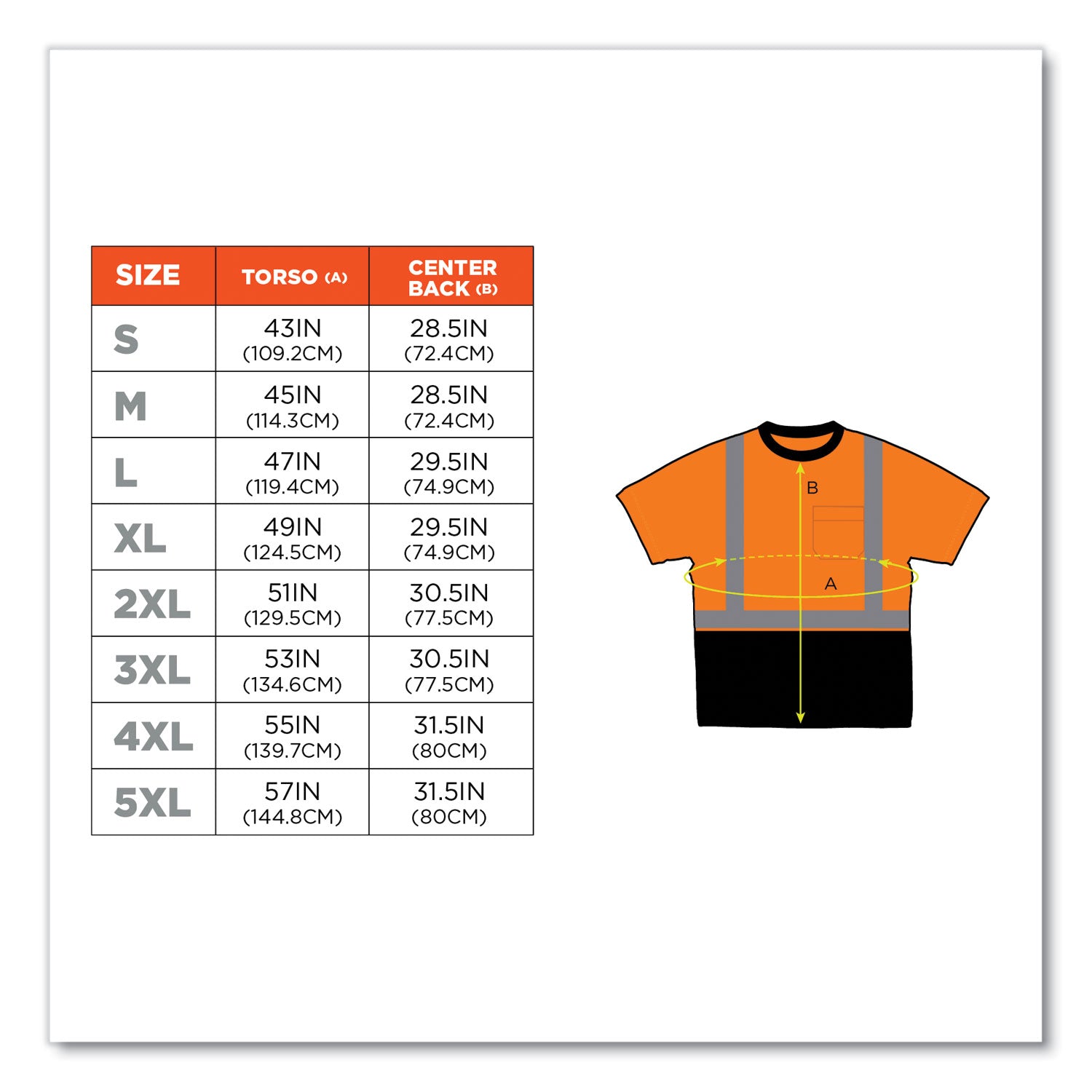 glowear-8289bk-class-2-hi-vis-t-shirt-with-black-bottom-x-large-orange-ships-in-1-3-business-days_ego22515 - 2