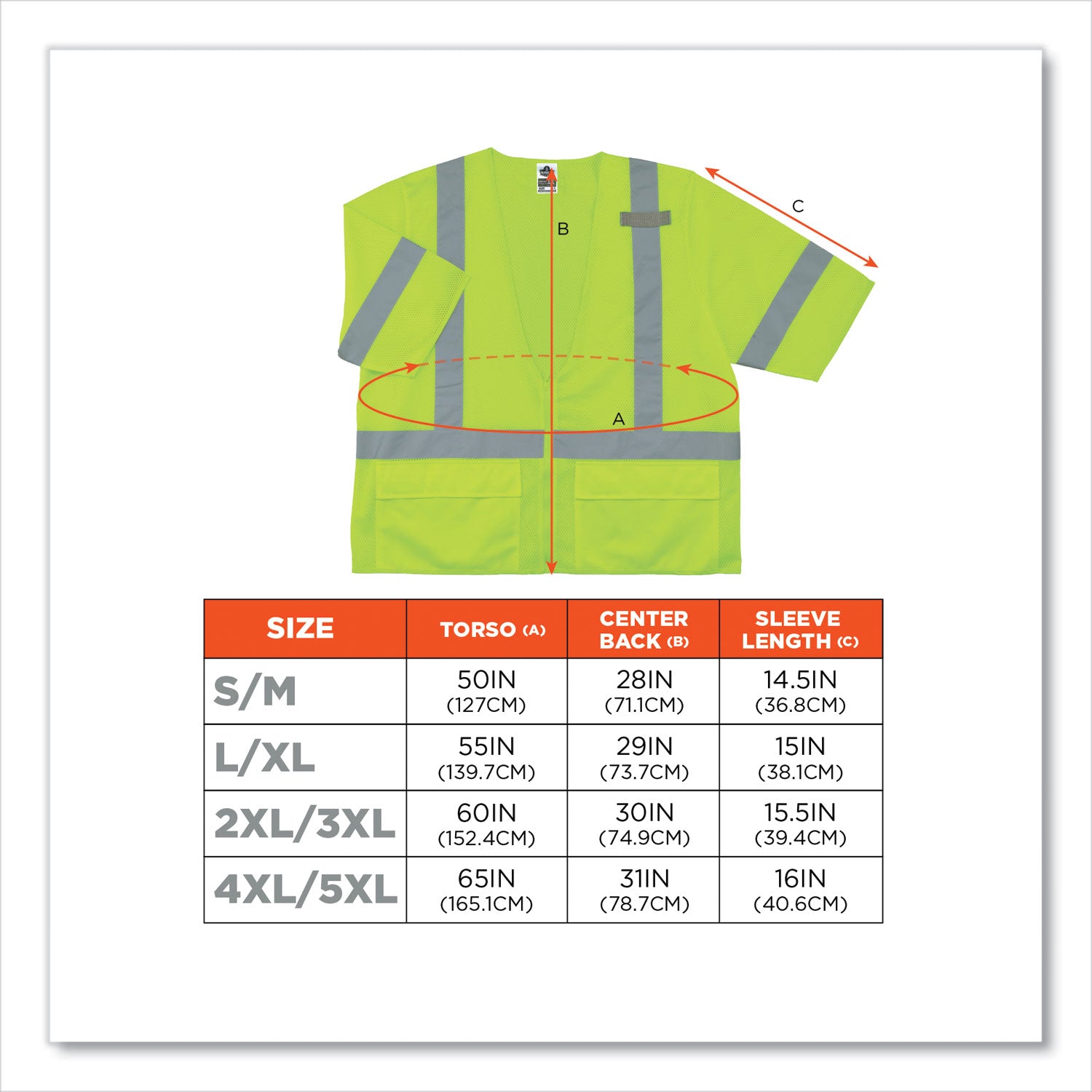 GloWear 8320Z Class 3 Standard Zipper Vest, Polyester, Small/Medium, Lime, Ships in 1-3 Business Days