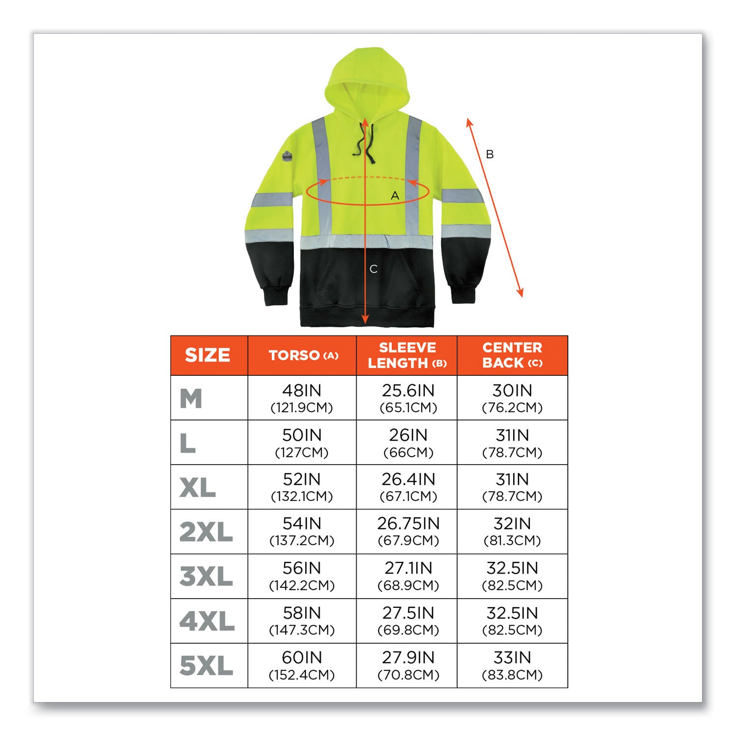 glowear-8373-hi-vis-class-3-hooded-with-sweatshirt-black-bottom-polar-fleece-lime-medium-ships-in-1-3-business-days_ego21883 - 3