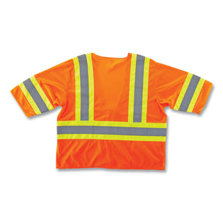 GloWear 8330Z Class 3 Two-Tone Zipper Vest, Polyester, 2X-Large/3X-Large, Orange, Ships in 1-3 Business Days