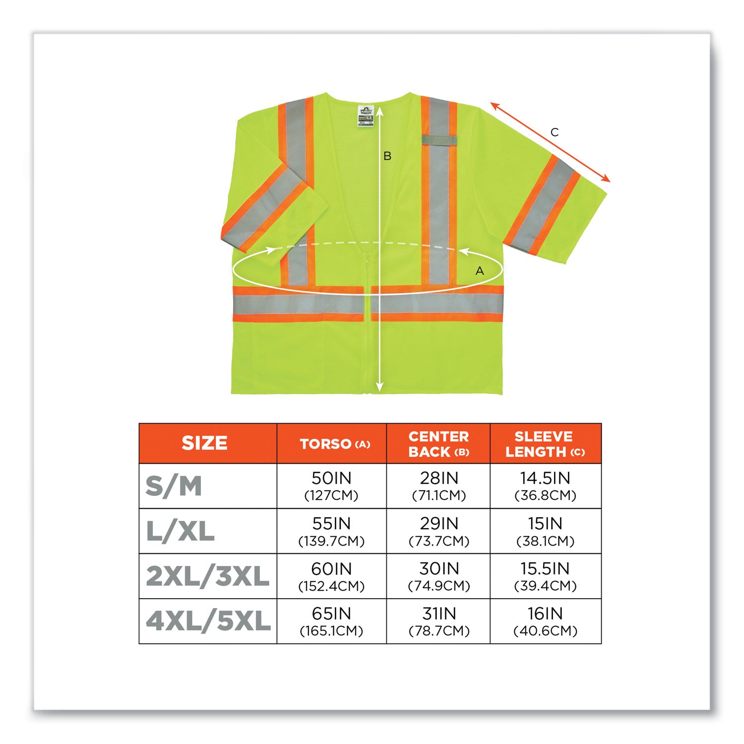 GloWear 8330Z Class 3 Two-Tone Zipper Vest, Polyester, Largel/X-Large, Lime, Ships in 1-3 Business Days