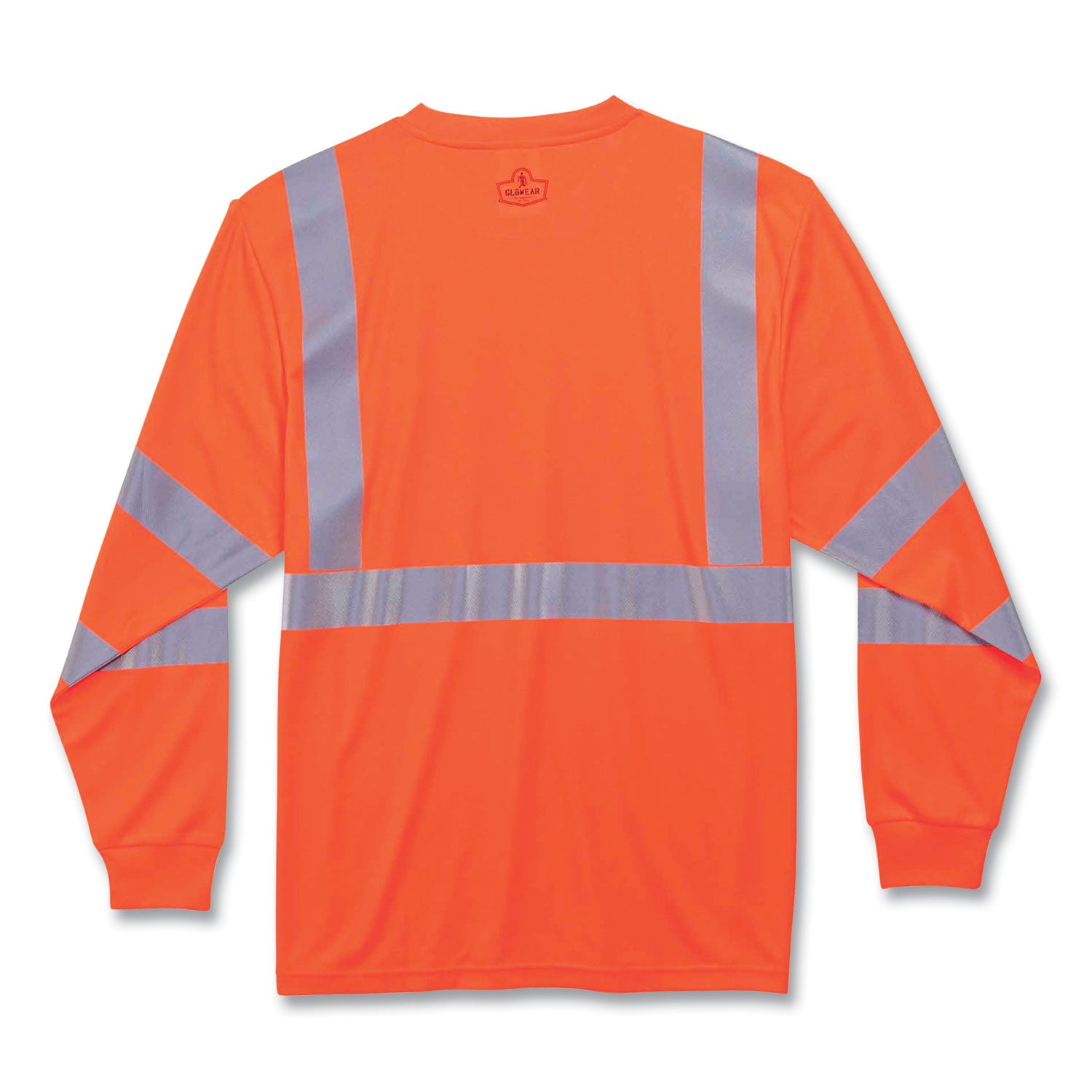 glowear-8391-class-3-hi-vis-long-sleeve-shirt-polyester-orange-5x-large-ships-in-1-3-business-days_ego21719 - 2