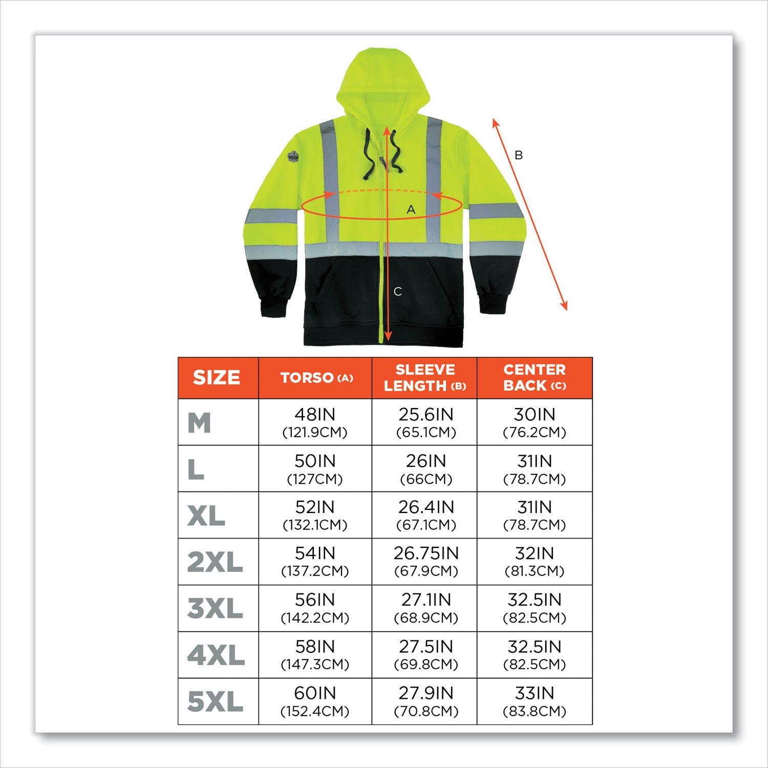 glowear-8372-zipup-hivis-class-3-zip-hood-sweatshirt-w-black-bottom-polar-fleece-lime-medium-ships-in-1-3-business-days_ego21843 - 4