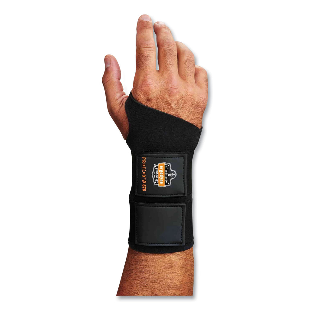 ProFlex 675 Ambidextrous Double Strap Wrist Support, X-Large, Fits Left/Right Hand, Black, Ships in 1-3 Business Days