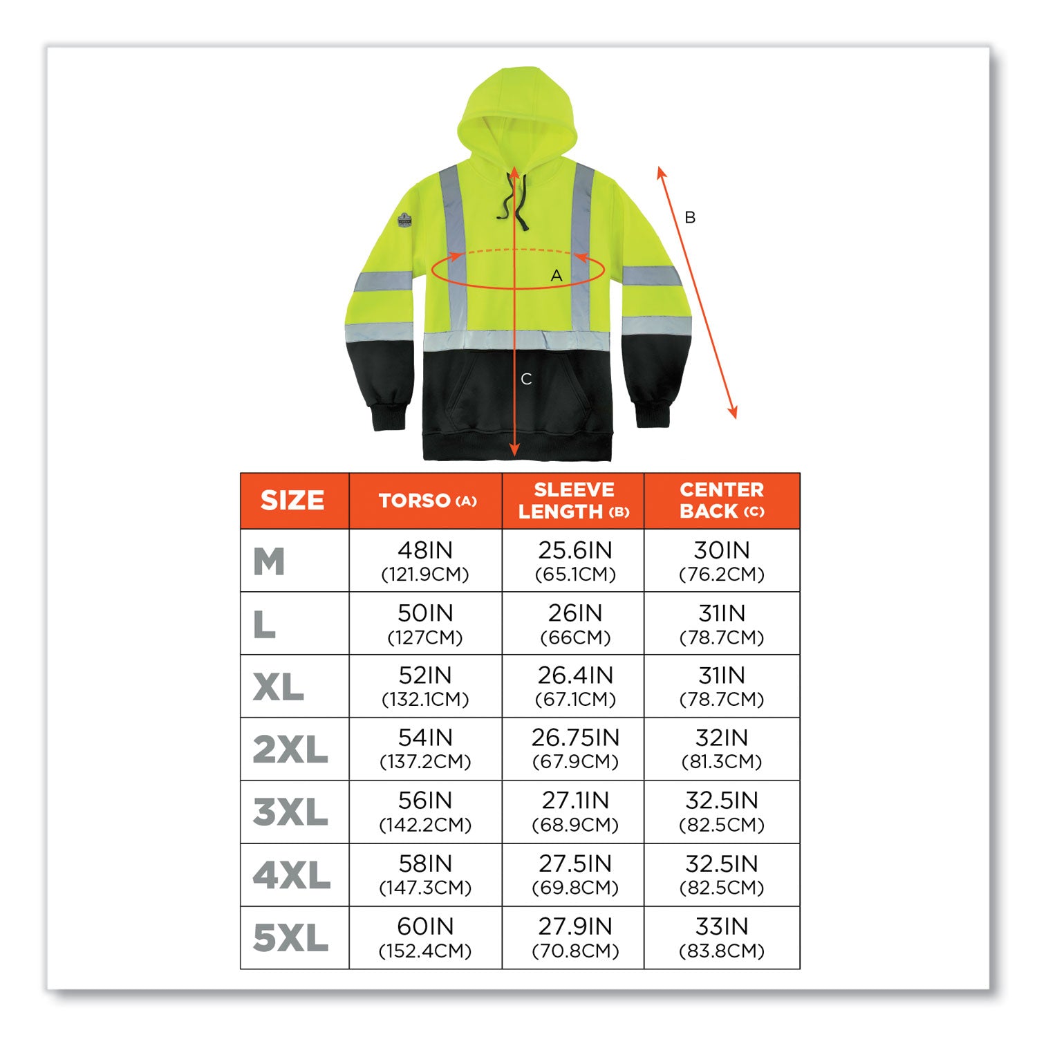 glowear-8373-hi-vis-class-3-hooded-with-sweatshirt-black-bottom-polar-fleece-lime-medium-ships-in-1-3-business-days_ego21885 - 3