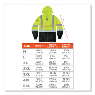 glowear-8373-hi-vis-class-3-hooded-with-sweatshirt-black-bottom-polar-fleece-lime-medium-ships-in-1-3-business-days_ego21884 - 4