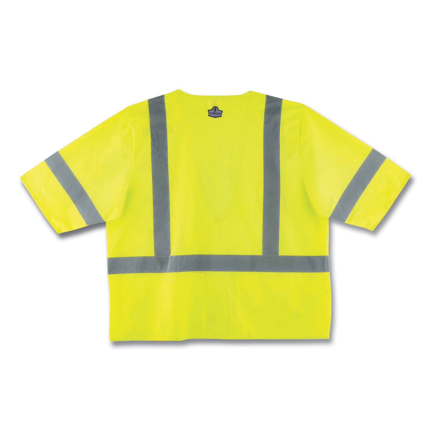 GloWear 8320Z Class 3 Standard Zipper Vest, Polyester, Largel/X-Large, Lime, Ships in 1-3 Business Days