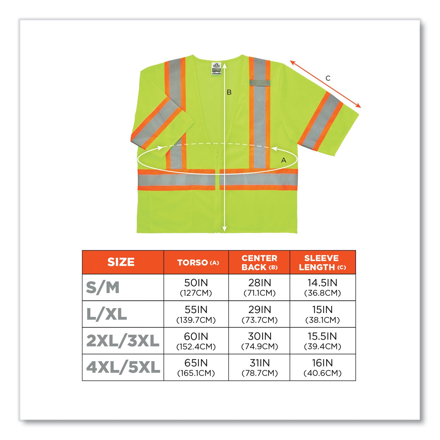 GloWear 8330Z Class 3 Two-Tone Zipper Vest, Polyester, Small/Medium, Lime, Ships in 1-3 Business Days