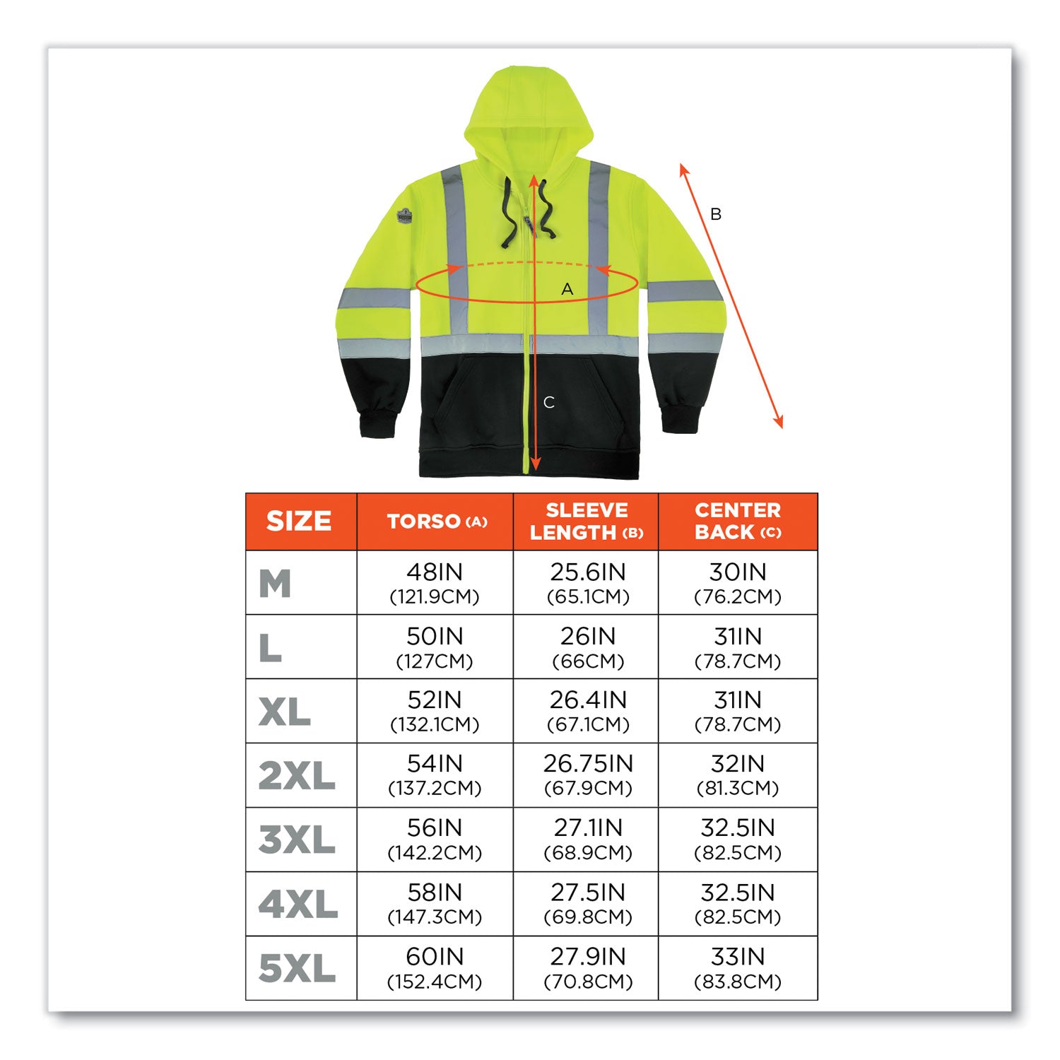 glowear-8372-zipup-hivis-class-3-zip-hood-sweatshirt-w-black-bottom-polar-fleece-lime-medium-ships-in-1-3-business-days_ego21846 - 2