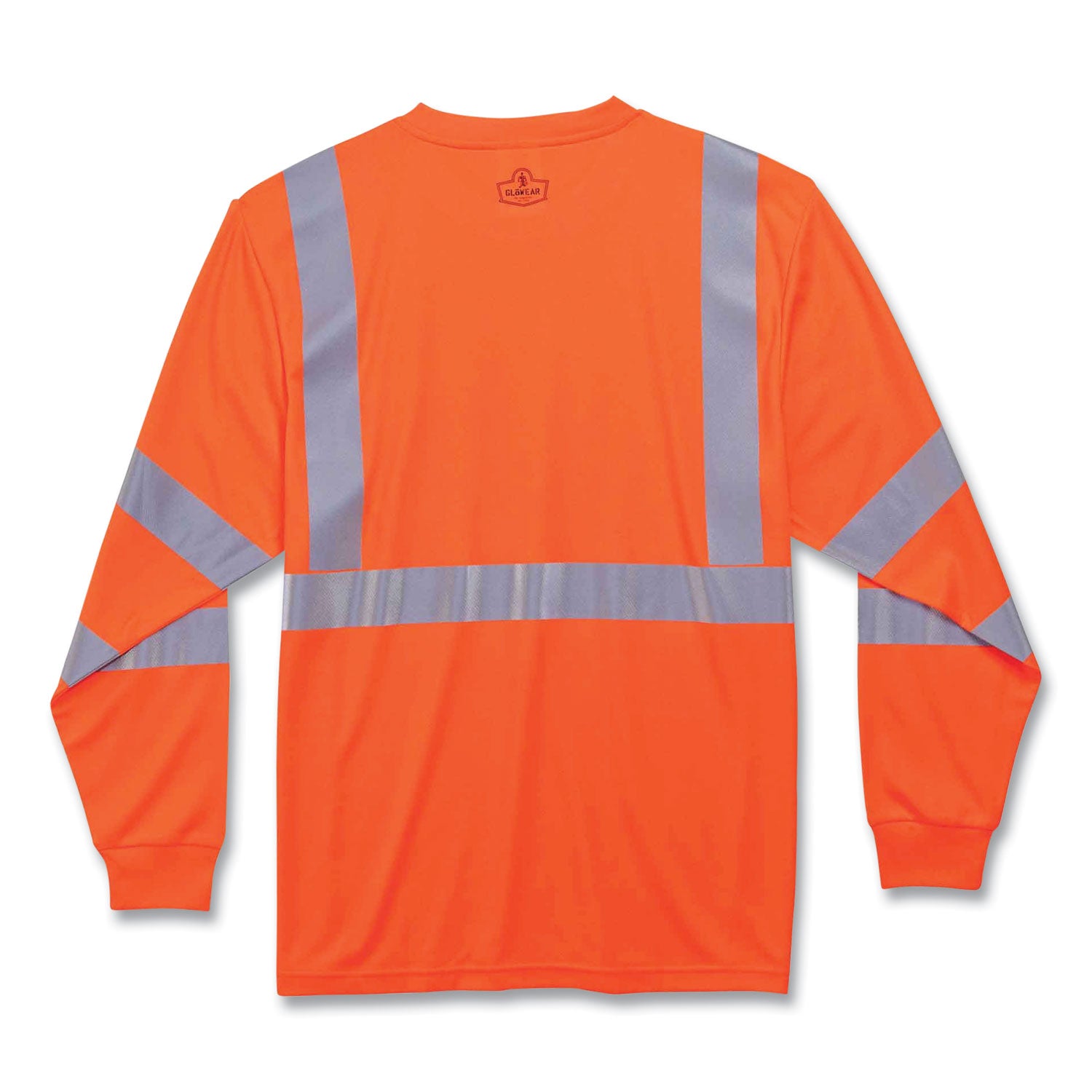 GloWear 8391 Class 3 Hi-Vis Long Sleeve Shirt, Polyester, Orange, 2X-Large, Ships in 1-3 Business Days