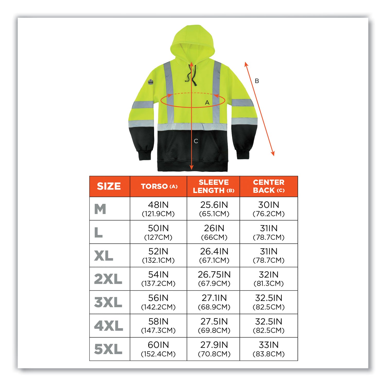 glowear-8373-hi-vis-class-3-hooded-with-sweatshirt-black-bottom-polar-fleece-lime-medium-ships-in-1-3-business-days_ego21888 - 4