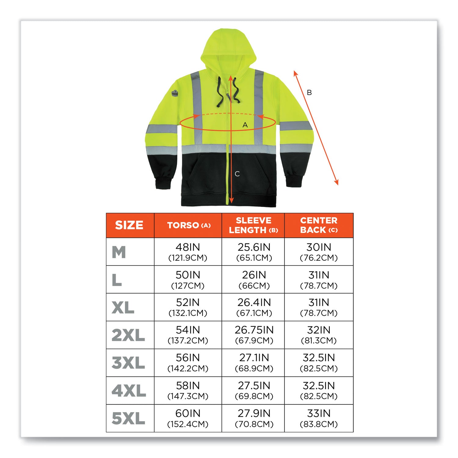 glowear-8372-zipup-hivis-class-3-zip-hood-sweatshirt-w-black-bottom-polar-fleece-lime-medium-ships-in-1-3-business-days_ego21848 - 4