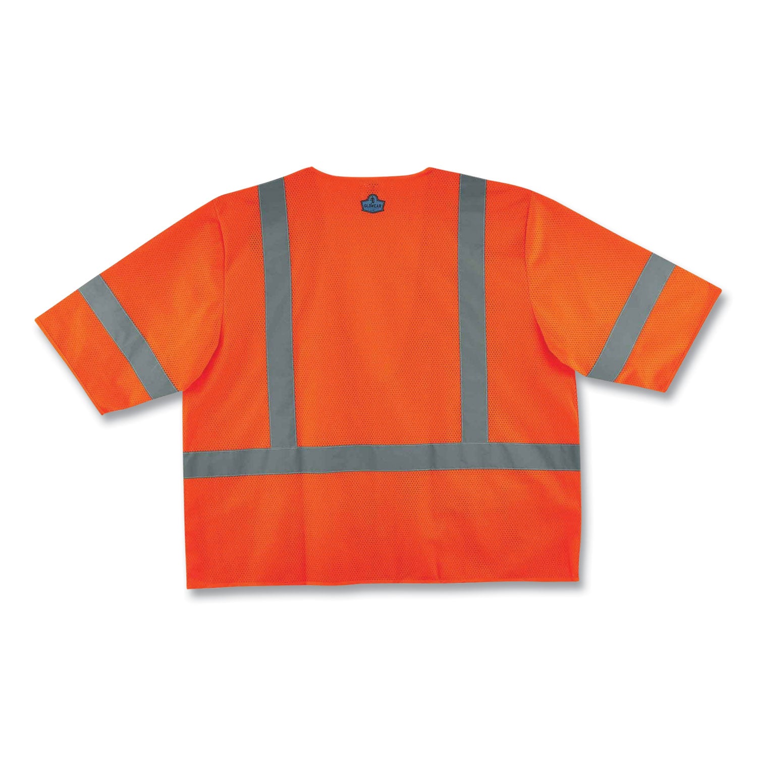 GloWear 8320Z Class 3 Standard Zipper Vest, Polyester, Largel/X-Large, Orange, Ships in 1-3 Business Days