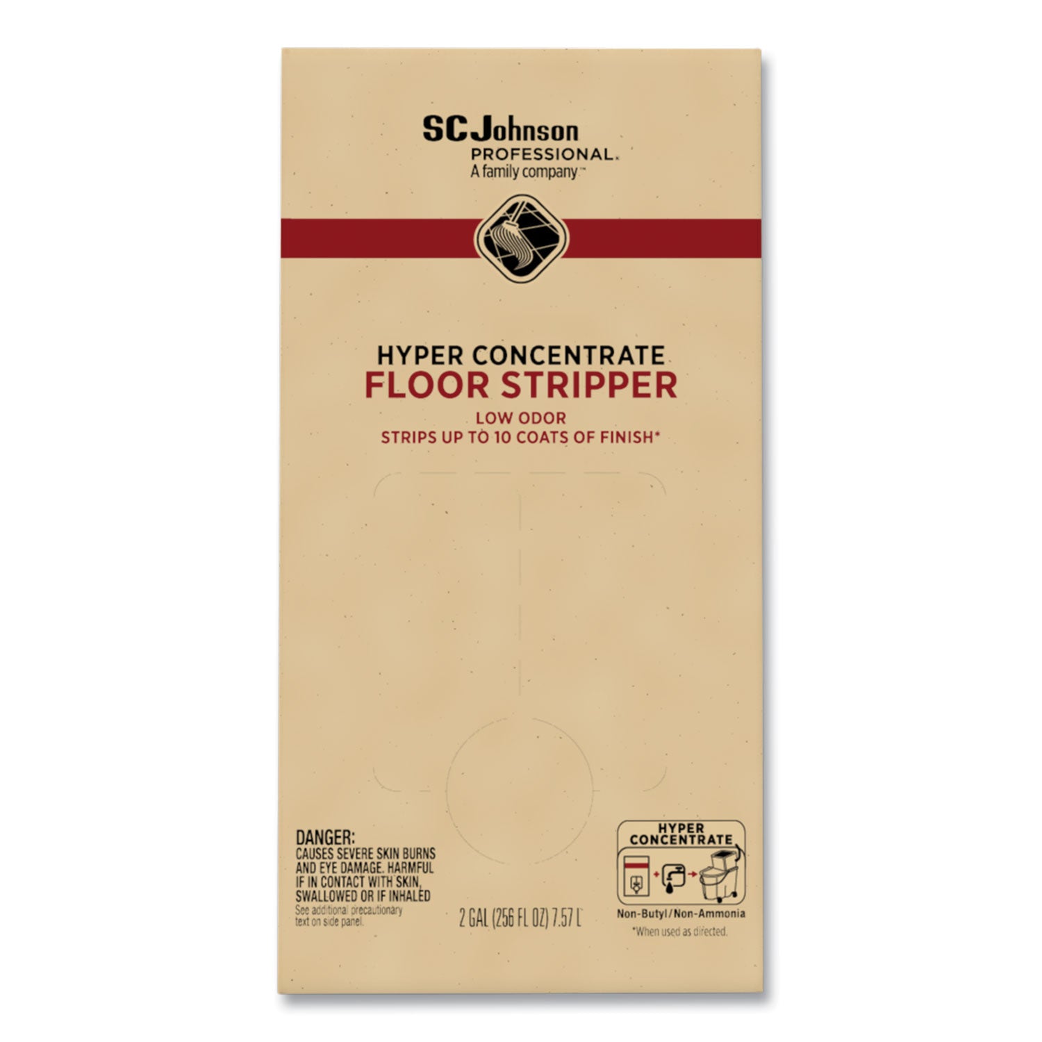 Hyper Concentrate Floor Stripper, Low Odor, 2 gal Bag-in-Box