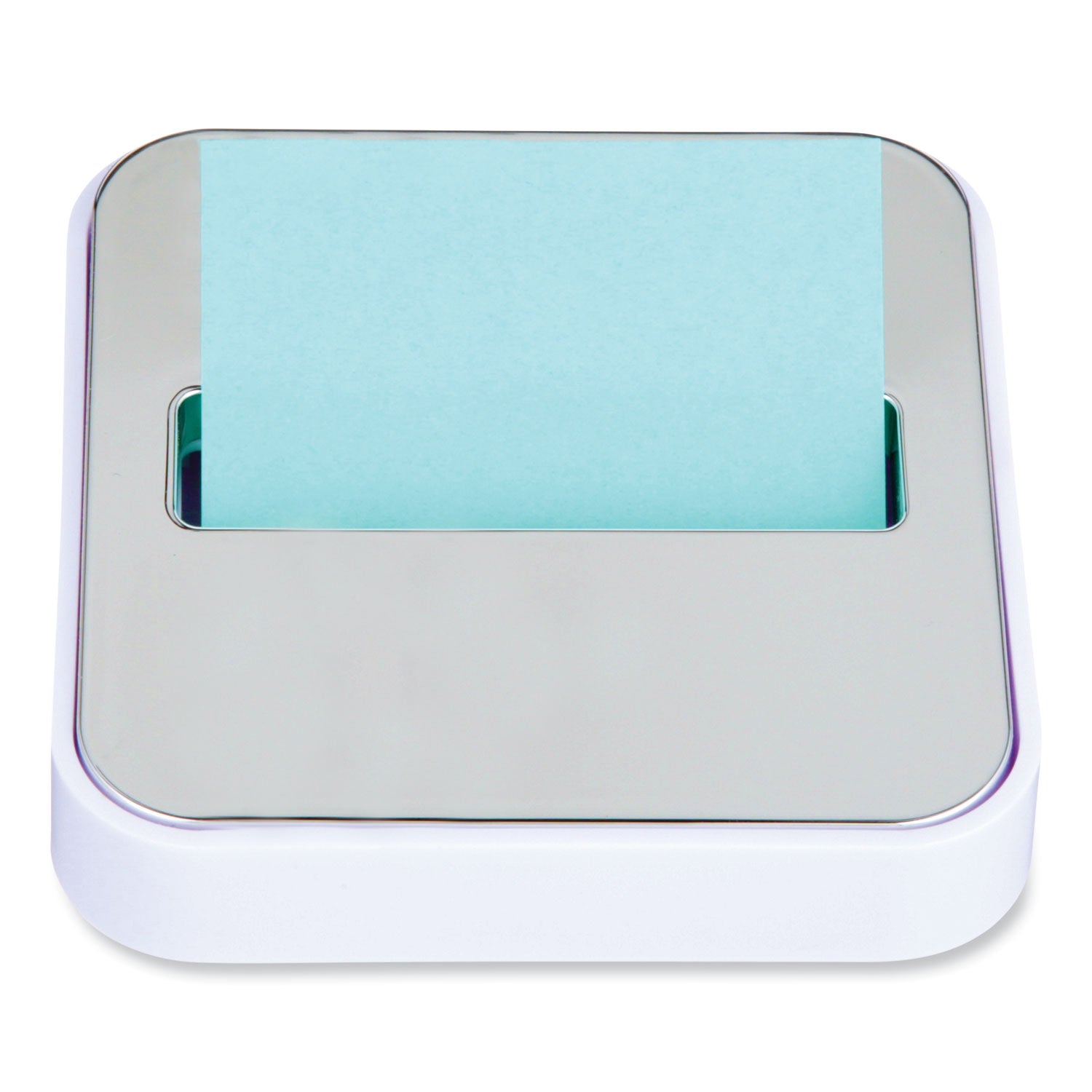 Steel Top Dispenser, For 3 x 3 Pads, White/Steel