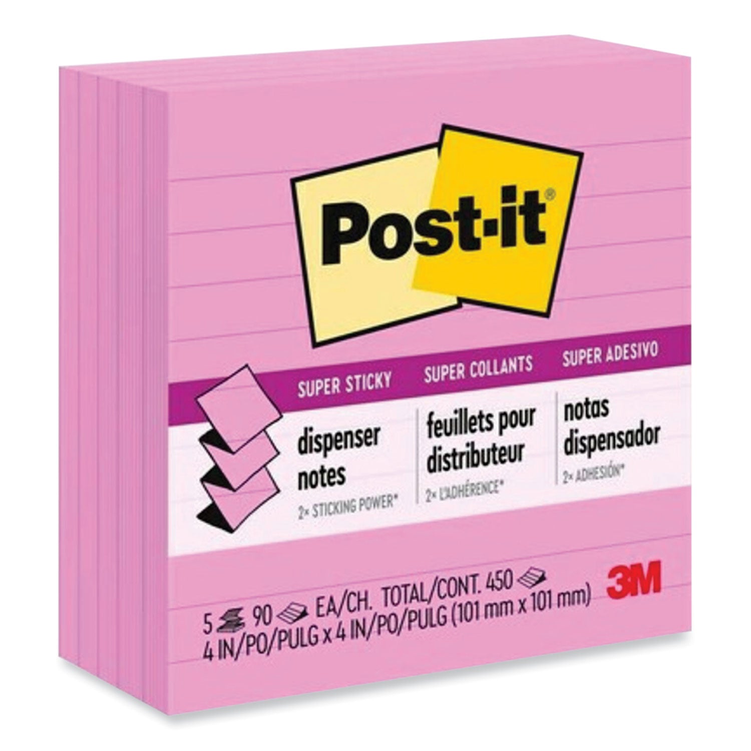 pop-up-notes-refill-note-ruled-4-x-4-neon-pink-90-sheets-pad-5-pads-pack_mmmr440npss - 1