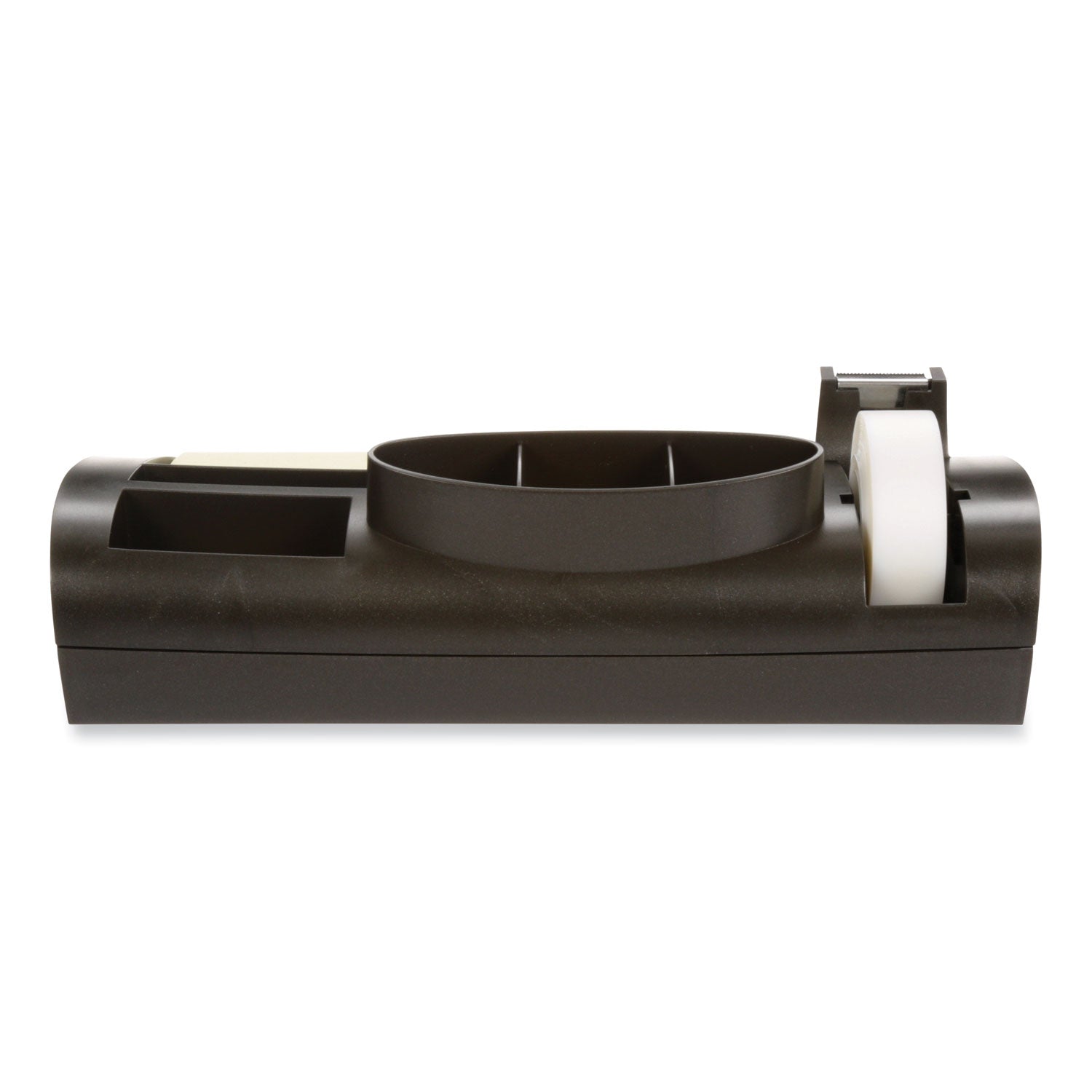 Notes Dispenser with Weighted Base, 9 Compartments, Plastic, 10.25 x 6.75 x 2.75, Black - 