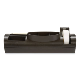Notes Dispenser with Weighted Base, 9 Compartments, Plastic, 10.25 x 6.75 x 2.75, Black - 