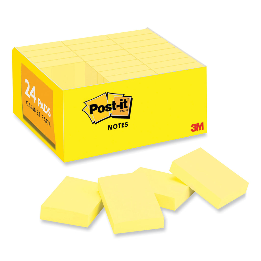 Original Pads in Canary Yellow, Value Pack, 1.38" x 1.88", 100 Sheets/Pad, 24 Pads/Pack