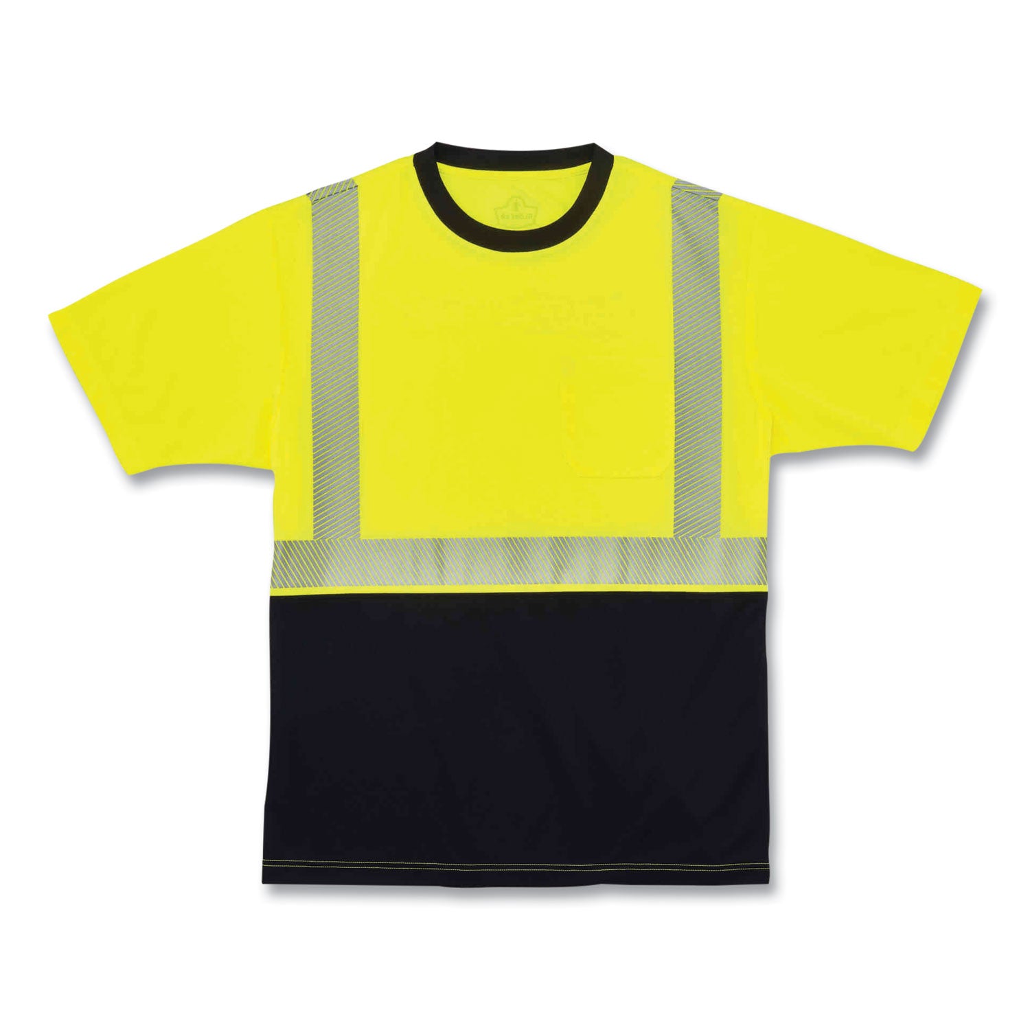 glowear-8280bk-class-2-performance-t-shirt-with-black-bottom-polyester-small-lime-ships-in-1-3-business-days_ego22532 - 1