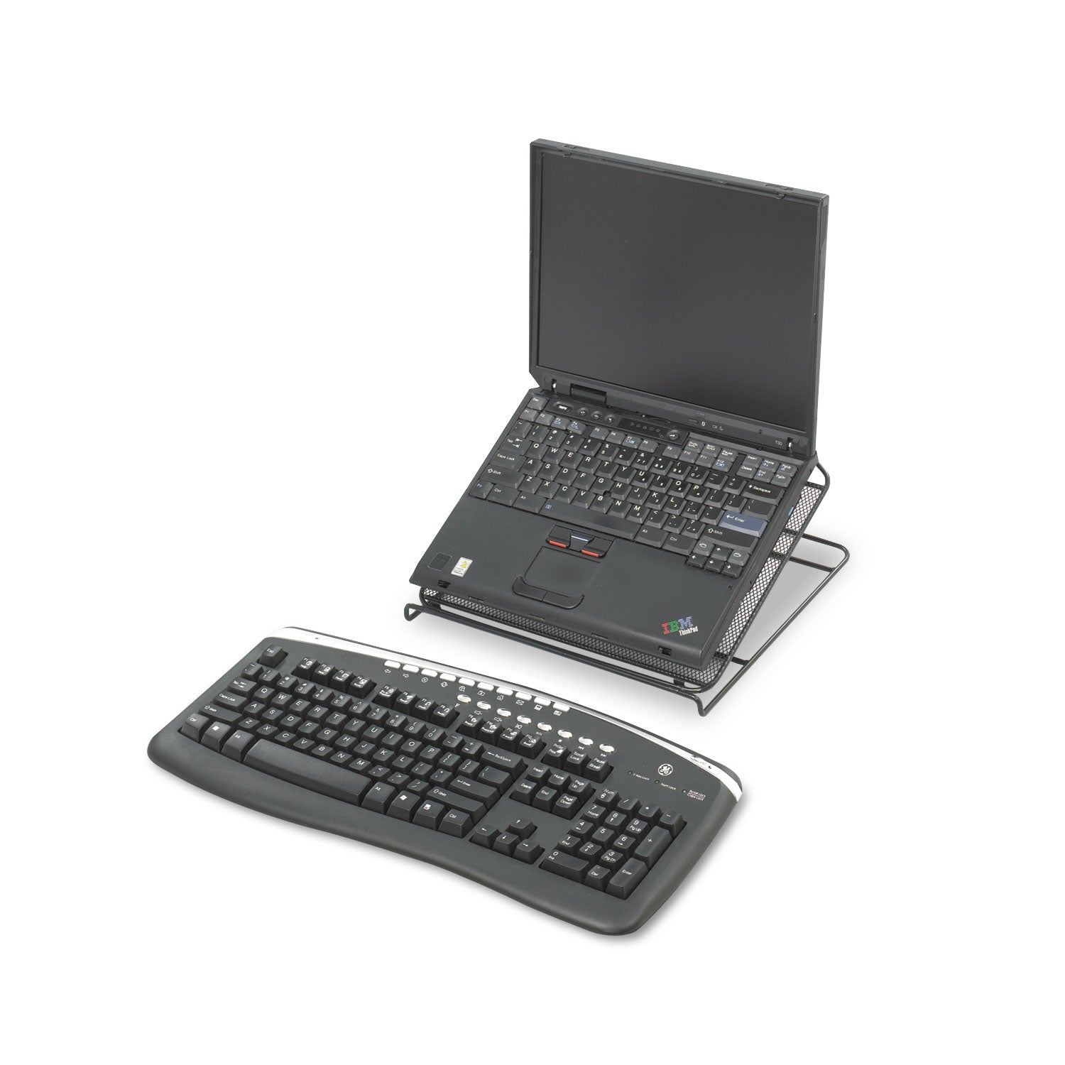 Onyx Mesh Laptop Stand, 12.25" x 12.25" x 2", Black - 